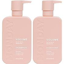 Amazon.com : MONDAY HAIRCARE Volume Shampoo + Conditioner Set (2 Pack) 12oz Each for Thin, Fine, and | Amazon (US)