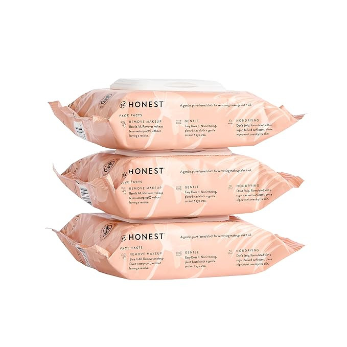 Honest Beauty Makeup Remover Facial Wipes | EWG Verified, Plant-Based, Hypoallergenic | 30 Count ... | Amazon (US)