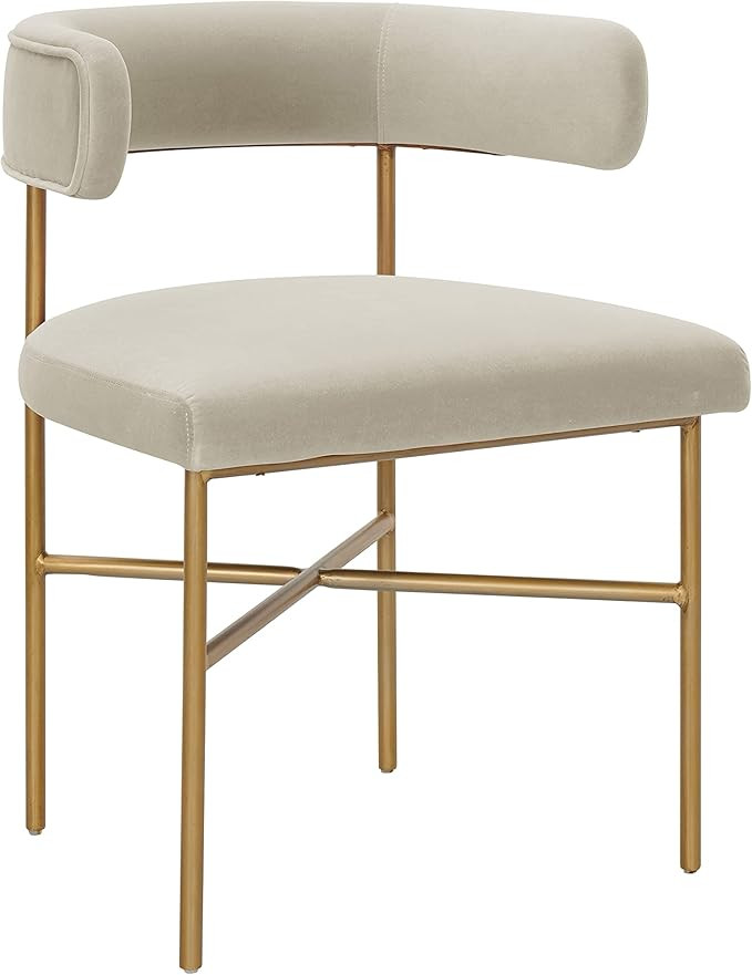 Tov Furniture Kim Performance Velvet Chair (Cream) | Amazon (US)
