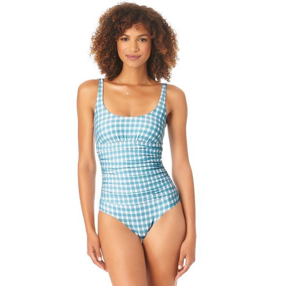 Anne Cole - Scoop Neck Shirred One Piece Swimsuit | Target