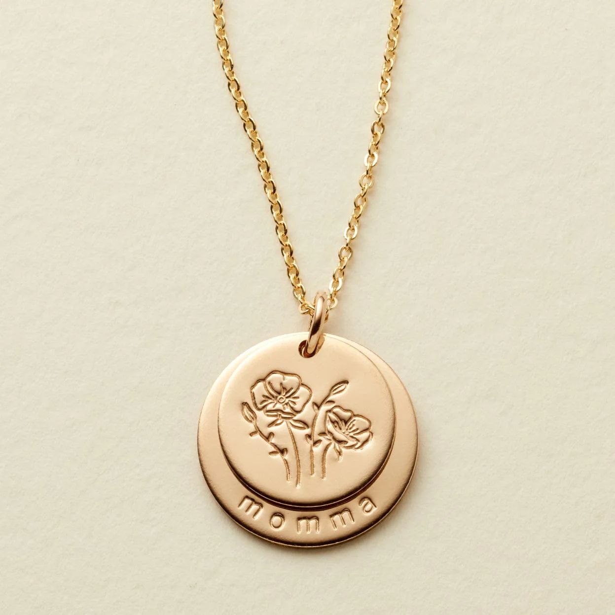 Made By Mary Nora Disc Necklace | Handstamped, Custom | Made by Mary (US)