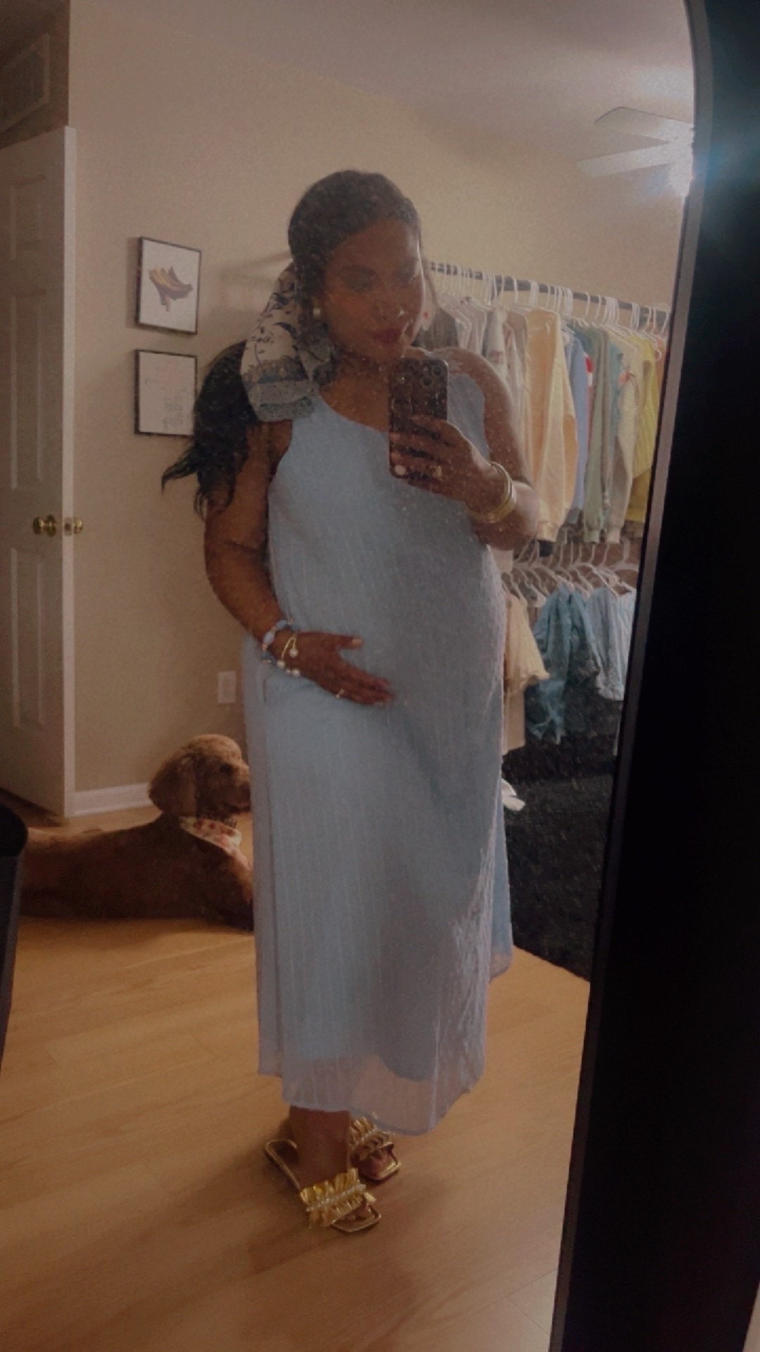 WEDNESDAY OOTD 
something comfy and something BLUE 🩵

the perfect maternity dress for any occasion and it has pockets love the flower details! 

#LTKMommaToBe 
#LTKTescher

#LTKootd #LTKWorkwear #LTKMidsize