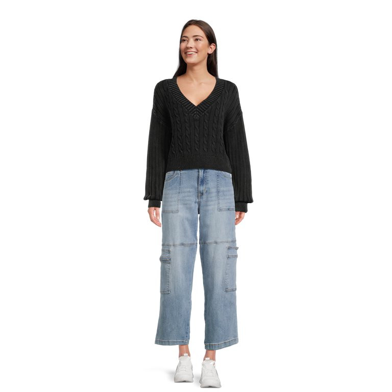 Madden NYC Juniors Super High Rise Skater Pants, 29" Inseam | Walmart (US)