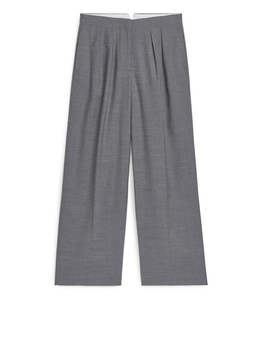High-Waist Flannel Trousers | ARKET (US&UK)