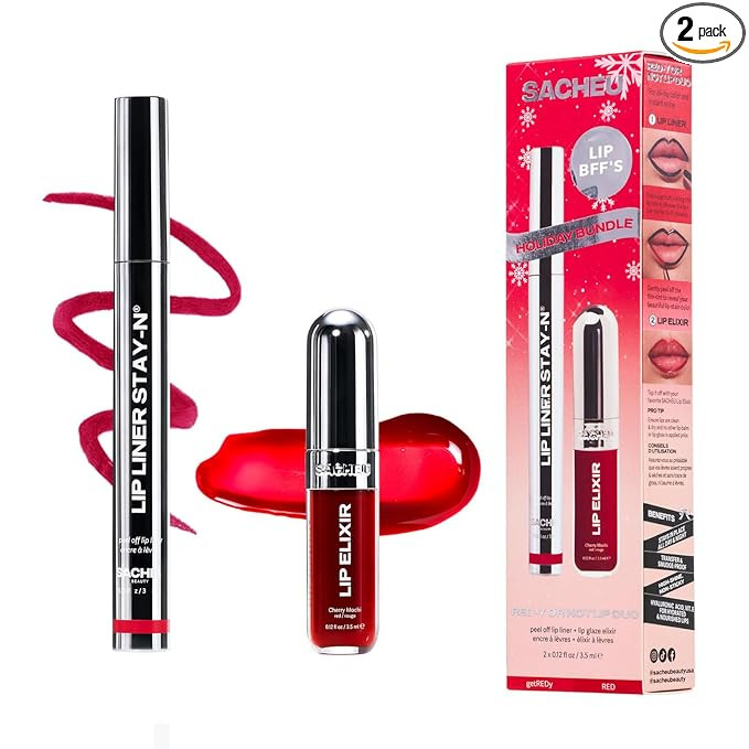 Sacheu Lip Liner STAY-N & Lip Elixir Bundle — Long Lasting Matte Lip Tattoo, Transfer Proof Lip... | Amazon (US)