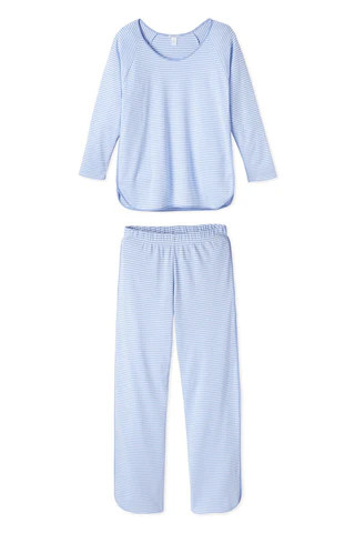 Pima Long-Long Set in Hydrangea | LAKE Pajamas