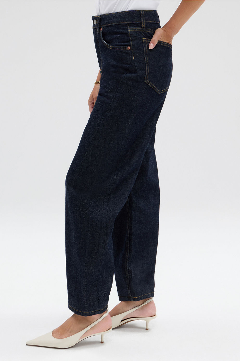 High Rise Barrel Jean (136)LIMITED TIME OFFER: $29.00Non-Member: $149.95 | Fabletics
