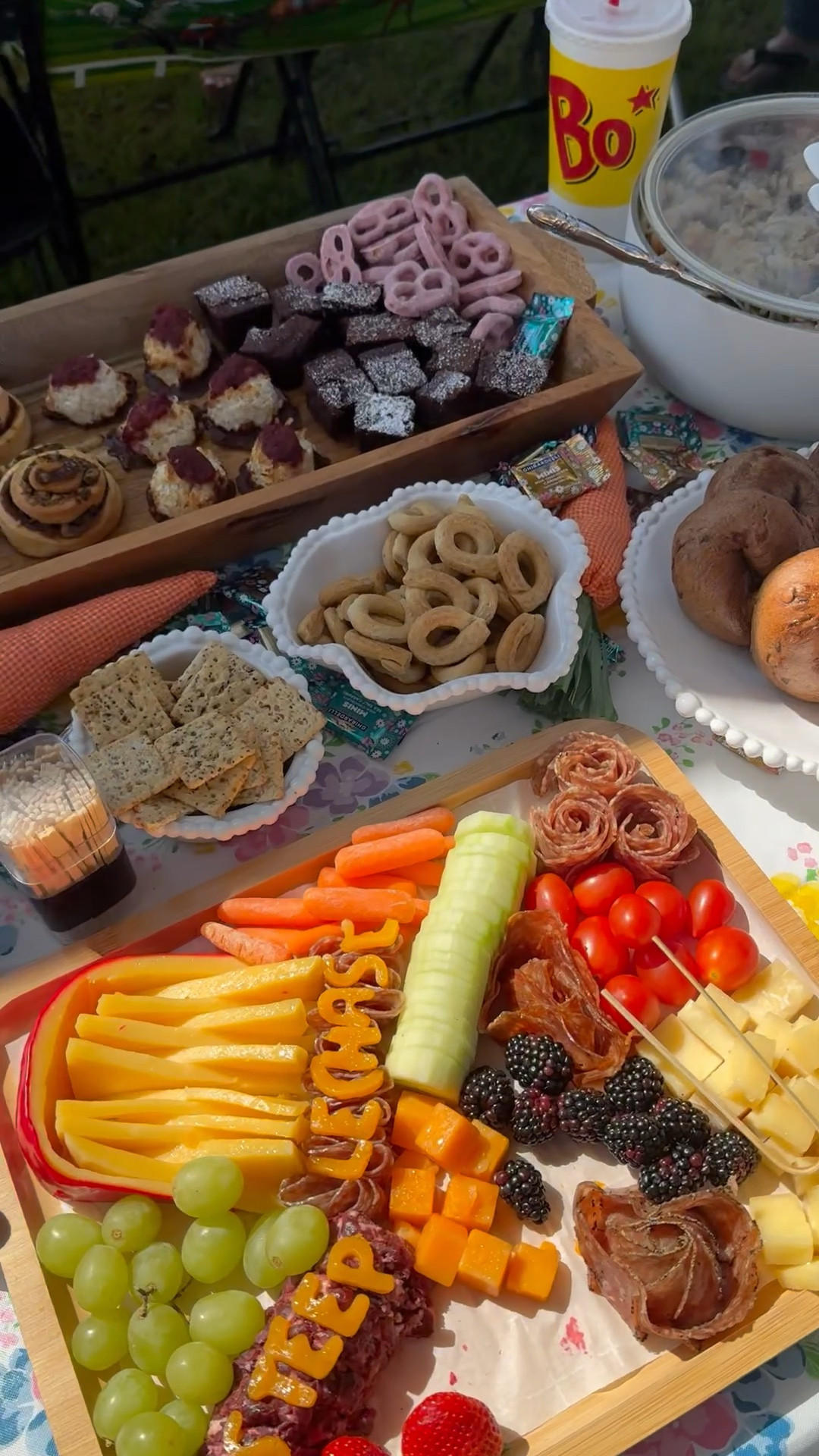 I had so much food for Steeplechase this weekend! 🐎 I always make way too much food when hosting! 🍽️ 
I used my Farberware charcuterie boards with clip on lids, my Beatriz Ball melamine bowls, Skinny Syrup Grenadine, and the Bartesian!  🧀🥖🍸

#LTKHome #LTKWatchNow #LTKParties