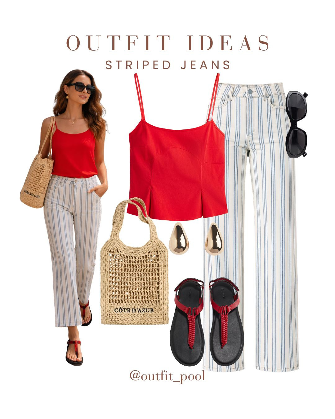 Striped jeans, styled 4 ways ✨👖 Taking these Amazon striped jeans from work to weekend—because one statement pair can do it all 🙌 1️⃣ For work: paired with a tailored top/blazer for a polished smart-casual look 👩‍💼 2️⃣ For a casual day out: styled with a simple tee or knit for effortless everyday vibes 🤍 3️⃣ For brunch with friends: add a cute top + sandals/heels for that chic brunch energy 🥐☕ 4️⃣ For vacation: light top + sunnies for an easy, relaxed holiday outfit 🌴 Fun, flattering, and surprisingly versatile—striped jeans instantly elevate any outfit 👏 (Striped Jeans from Target, Target Denim Finds, Target Jeans Outfit, Striped Denim Style, Casual Chic Outfit, Everyday Denim Look, Street Style Jeans, Neutral Outfit Ideas, Target Fashion Finds, Capsule Wardrobe Denim, Elevated Basics, Weekend Outfit Ideas, Trendy Denim Pieces, Outfit Inspiration, Minimalist Style, Jeans and Sneakers Outfit, Jeans and Blazer Look, Day to Night Outfit, Comfortable Denim Style, Effortless Outfit Inspiration, Target Outfit Edit) 

 #LTKSpringSale #LTKgrwm #LTKootd