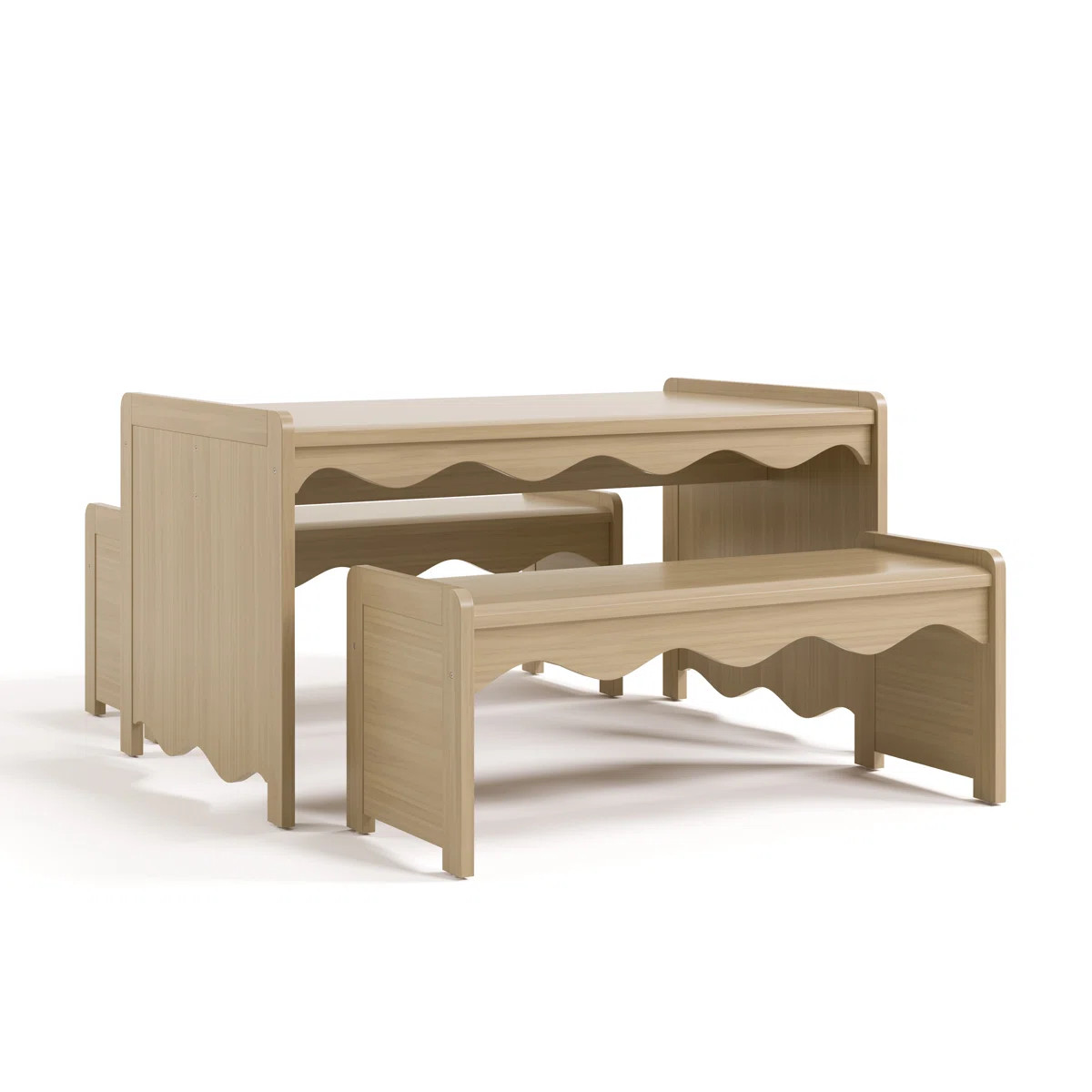 Casablanca Deluxe Montessori Indoor Kids Table And Bench Set | Wayfair North America