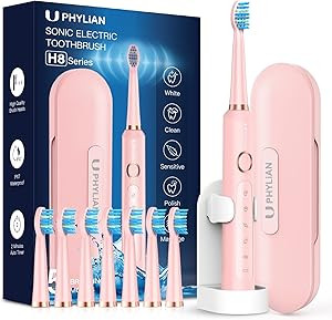 Sonic Electric Toothbrushes for Adults - PHYLIAN H8 Rechargeable Toothbrush, Battery Electric Too... | Amazon (CA)