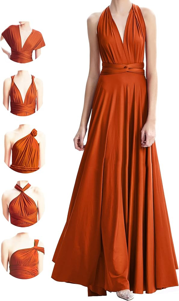 Infinity Dresses for Bridesmaids,Wedding Guest Dresses for Women,Plus Size Wrap Dress Long Maxi C... | Amazon (US)