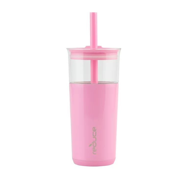 Reduce Aspen Vacuum Insulated Stainless Steel Glass Tumbler with Lid and Straw, Peony, 20 oz. | Walmart (US)