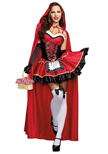 Dreamgirl Adult Sexy Little Red Riding Hood Costume for Women, Fashion Little Red Riding Hood Halloween Costume - X-Small | Amazon (US)