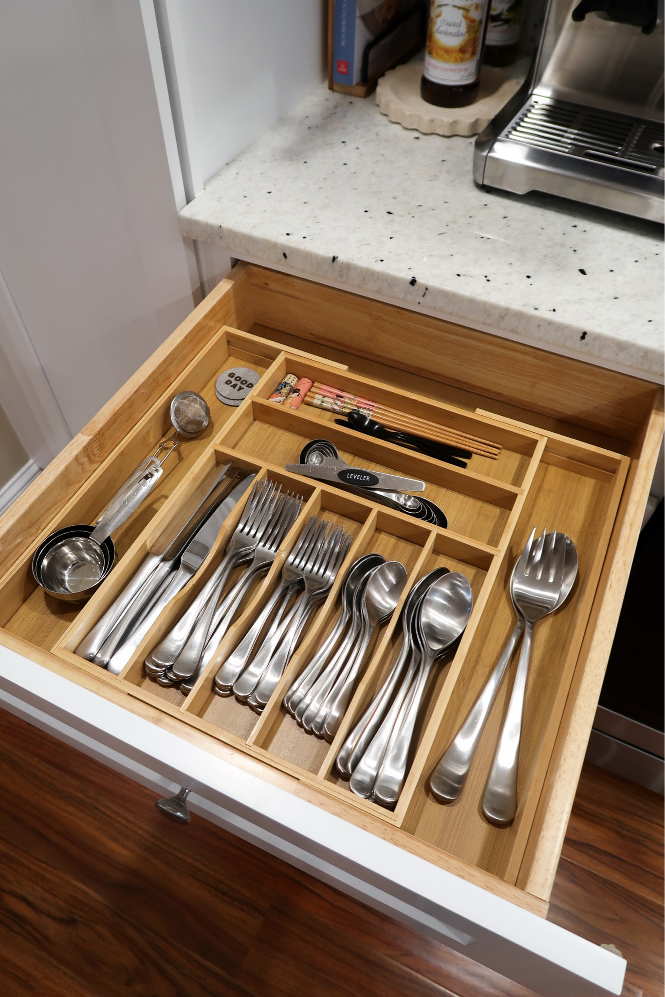 Organize your kitchen with ease! This beautiful bamboo organizer is a must-have!

#LTKHome