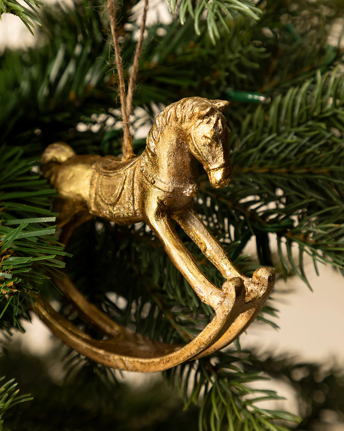 Gold Rocking Horse Ornament | McGee & Co. (US)