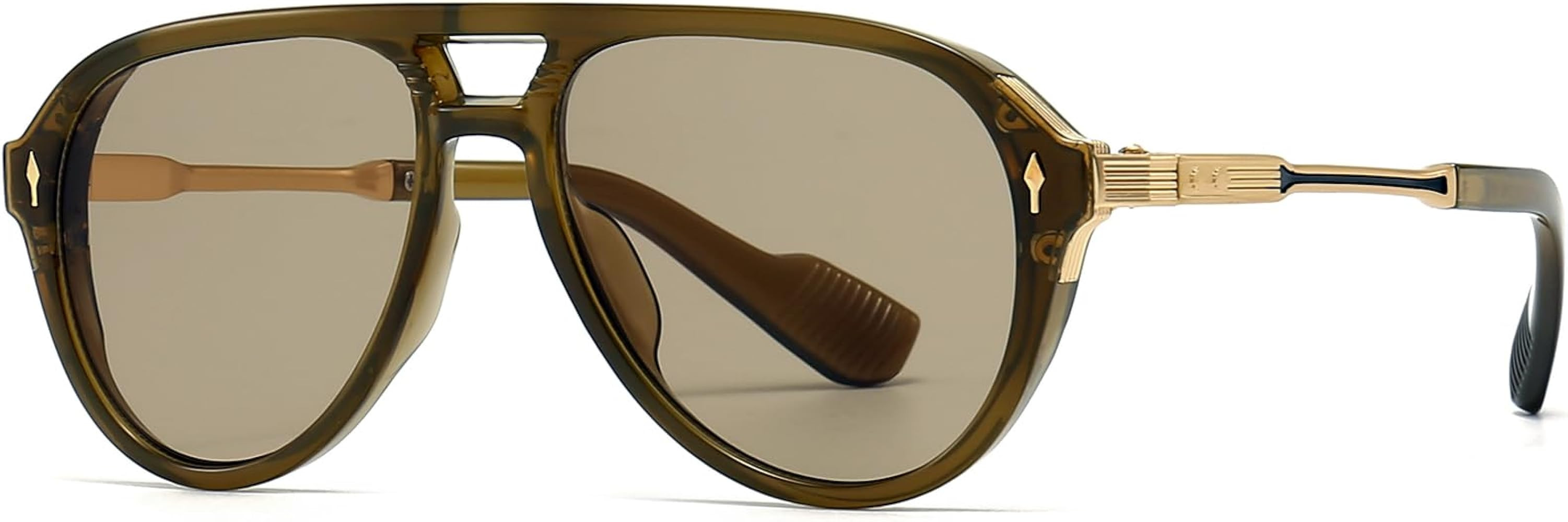 AIEYEZO Retro Aviator Sunglasses for Men Women Classic Military Pilot Sun Glasses 70s Vintage Sha... | Amazon (US)