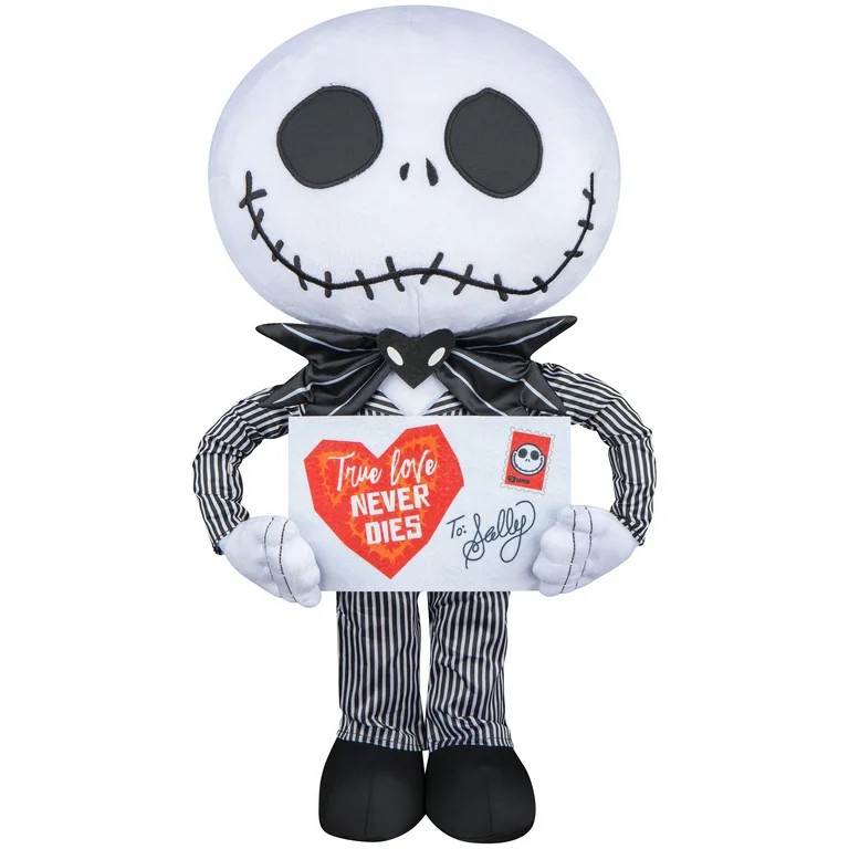 Valentines Plush Decor Jack Skellington with Valentine Card, 21.06 in, by Disney | Walmart (US)