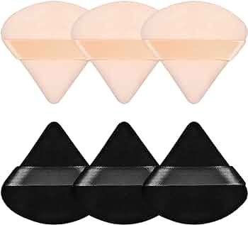 Pimoys 6 Pieces Powder Puff Face Triangle Makeup Sponge Soft Velour Puffs for Loose Powder Settin... | Amazon (US)
