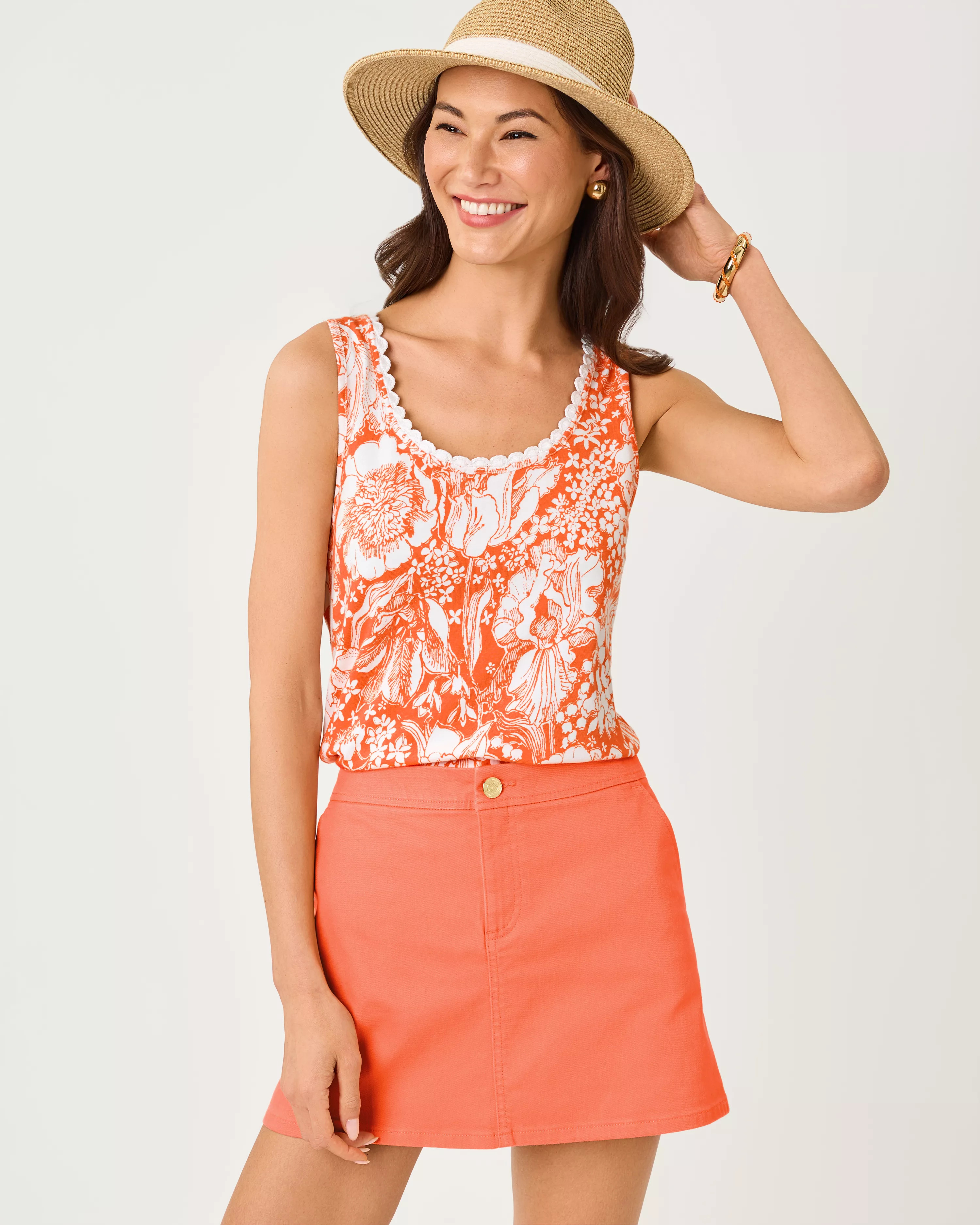 Gabbie Crochet Trimmed Knit Tank Top | Lilly Pulitzer
