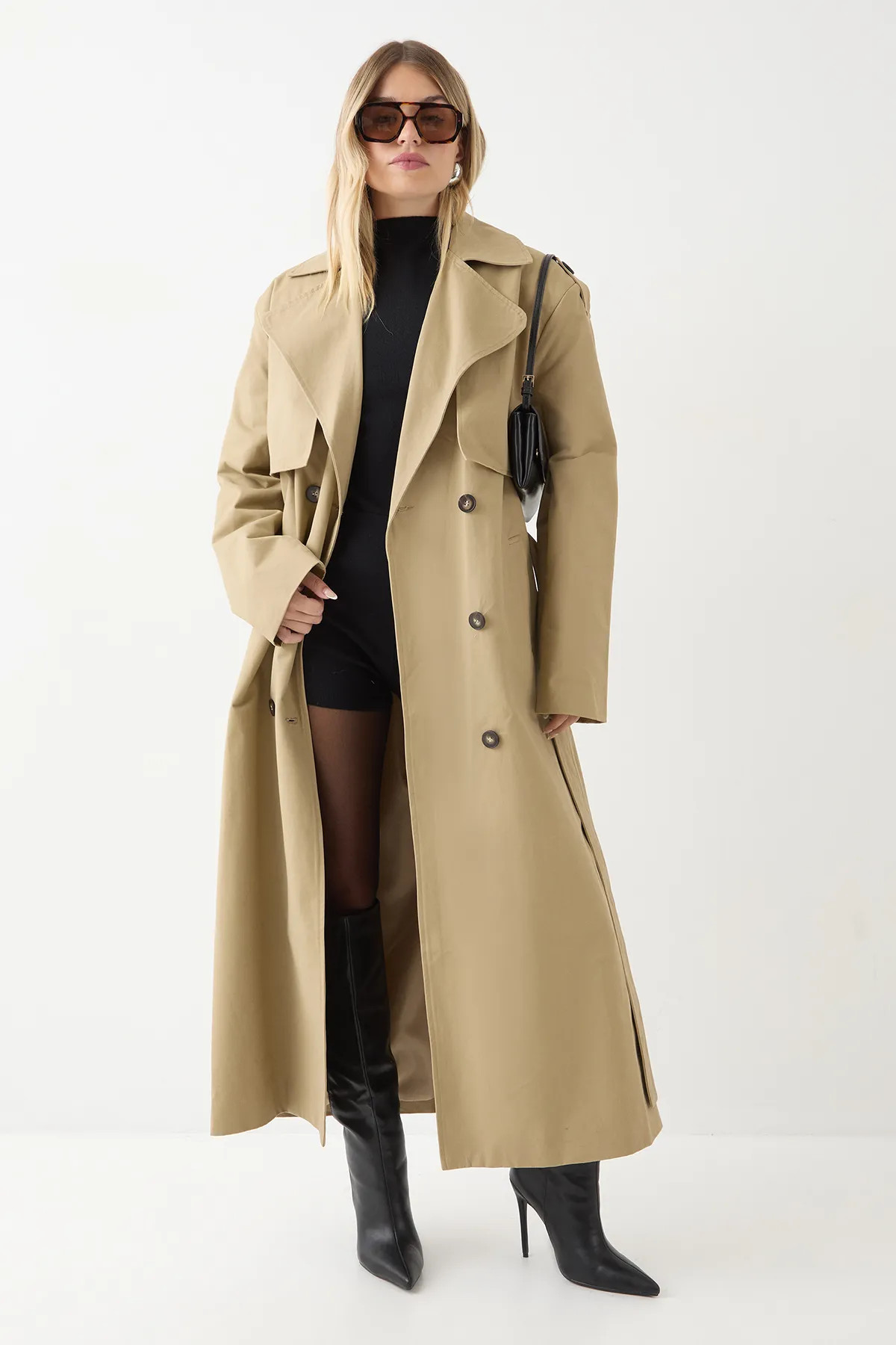 Jackets & Coats | Tailored Maxi Trench Coat | MissPap | Warehouse UK & IE