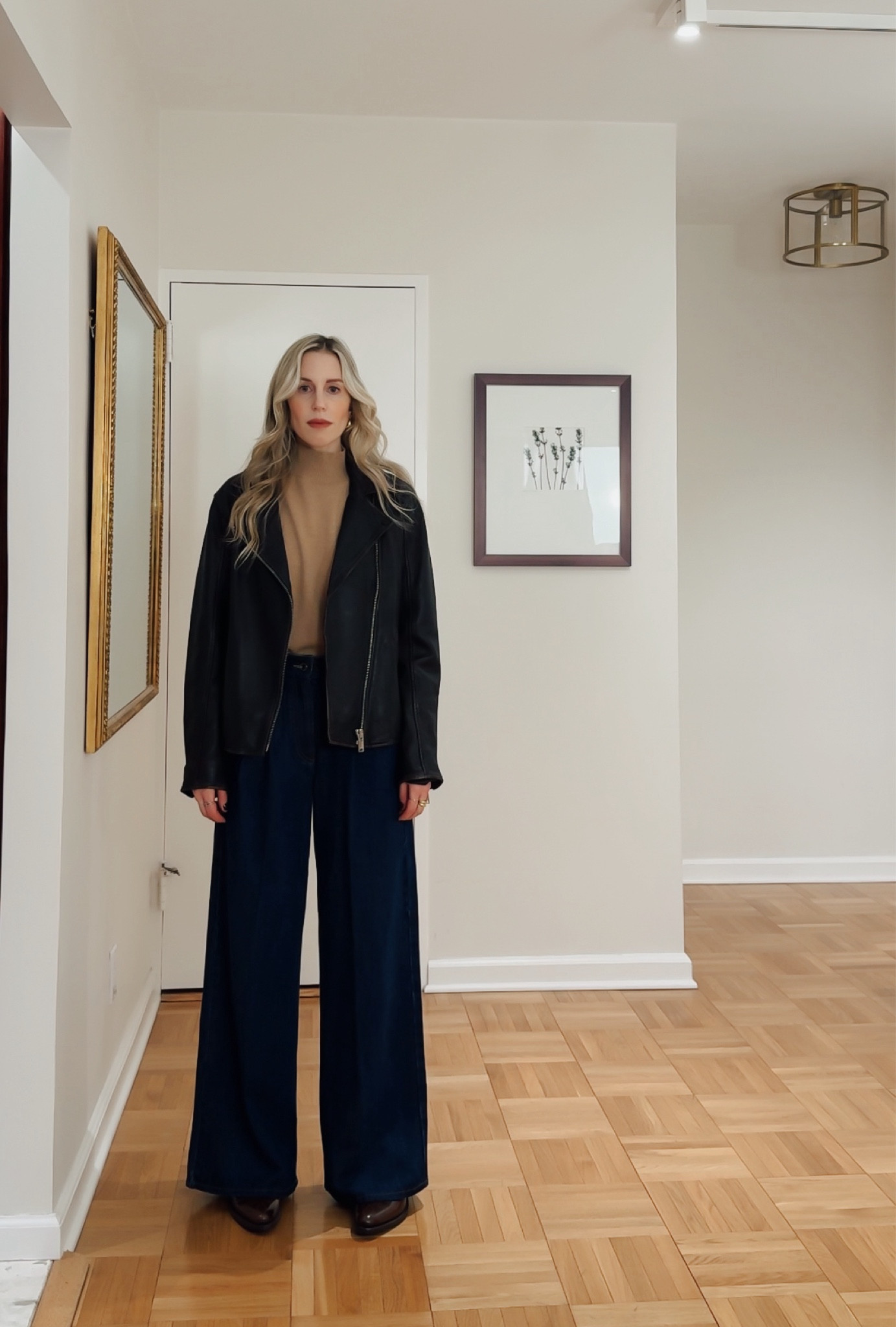 Obsessed with this leather jacket. Perfectly oversized and the color is almost a mix of brown and black. The price is also amazing. Can’t say enough good things about it ! 

#LTKStyleTip #LTKSeasonal #LTKOver40