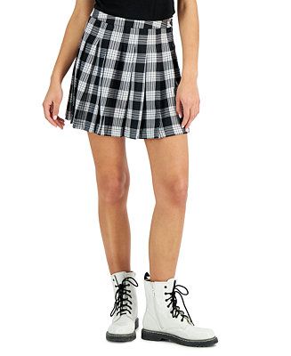 Self Esteem Juniors' Plaid-Print Pleated Mini Skirt & Reviews - Skirts - Juniors - Macy's | Macys (US)