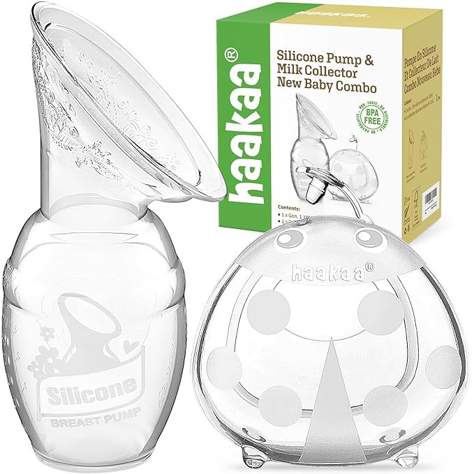haakaa Manual Breast Pump for Breastfeeding 4oz/100ml and Ladybug Milk Collector 2.5oz/75ml Combo... | Amazon (US)