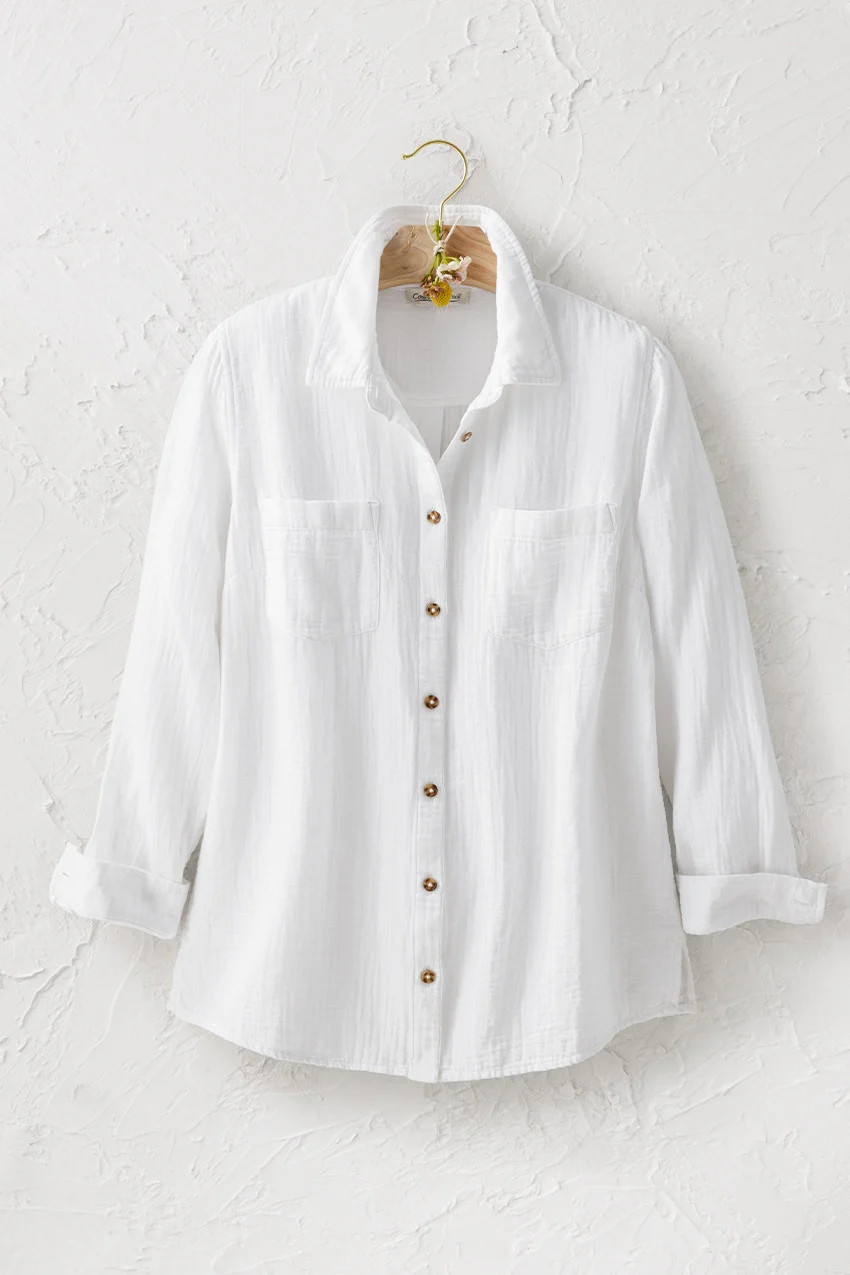 Vintage Wash Gauze Big Shirt | Coldwater Creek