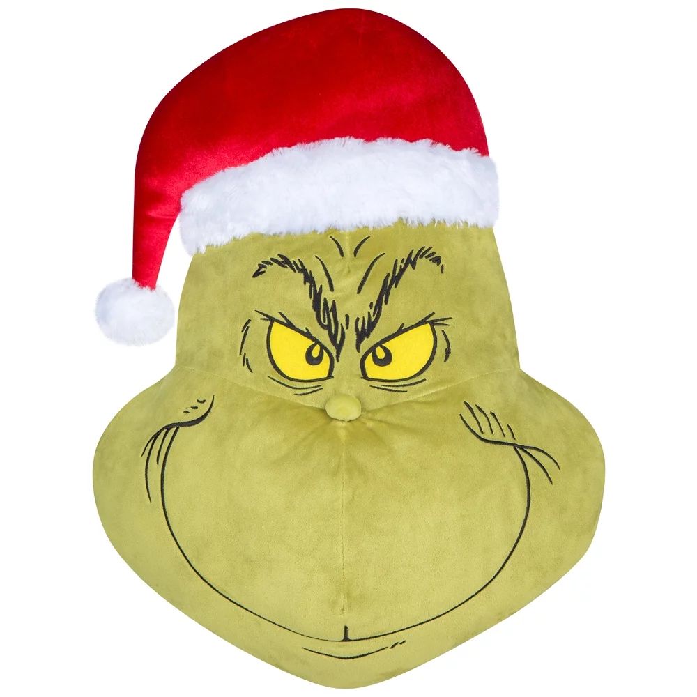 30 inch Season's Plush Greeters Hanging the Grinch with Red Santa Hat from Dr. Seuss the Grinch C... | Walmart (US)