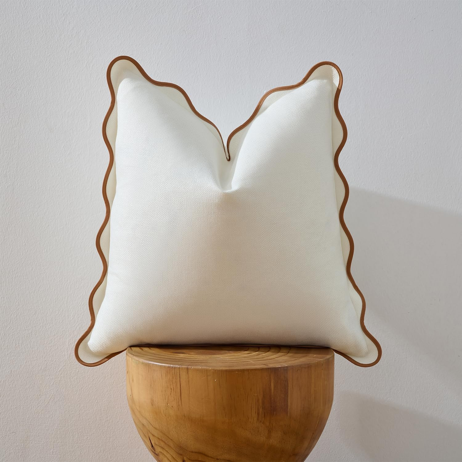 Scalloped Pillow Covers Set of 2 for Living Room | Spring Decorative Sofa Couch Pillows | Boho Sy... | Amazon (US)