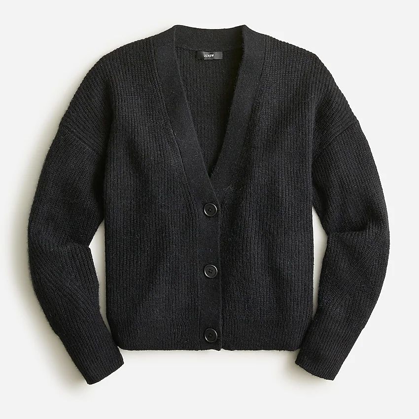 Ribbed V-neck cardigan sweater | J.Crew US