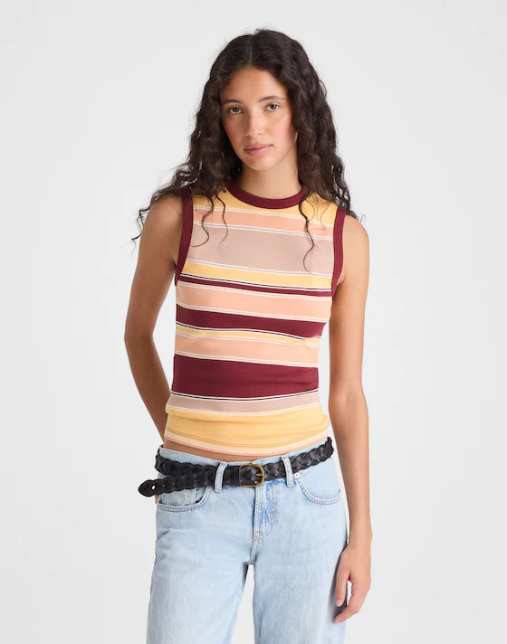 The '90s Shell Tank in Compact Cotton | Madewell