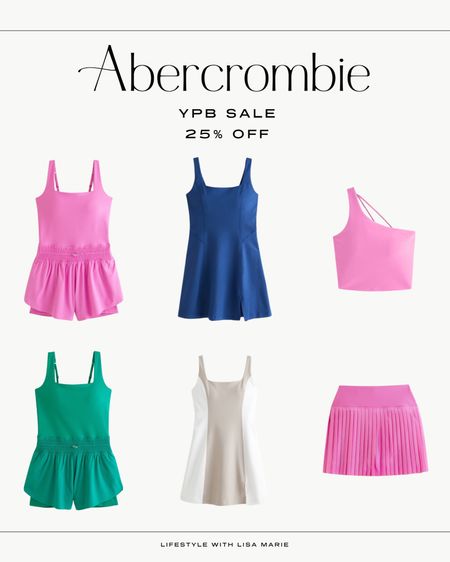 Abercrombie YBP sale! One of my favorite exercise dresses! It is lined with the sculptlux fabric and sucks you in like shapewear! I wear XS regular in it. Disney outfit. Summer outfit. Baseball mom. Athletic romper. 

#LTKfitness #LTKActive #LTKtravel