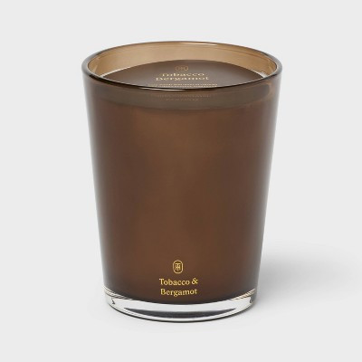 Glass Tobacco Bergamot Jar Candle Brown 35.8oz - Threshold™ | Target
