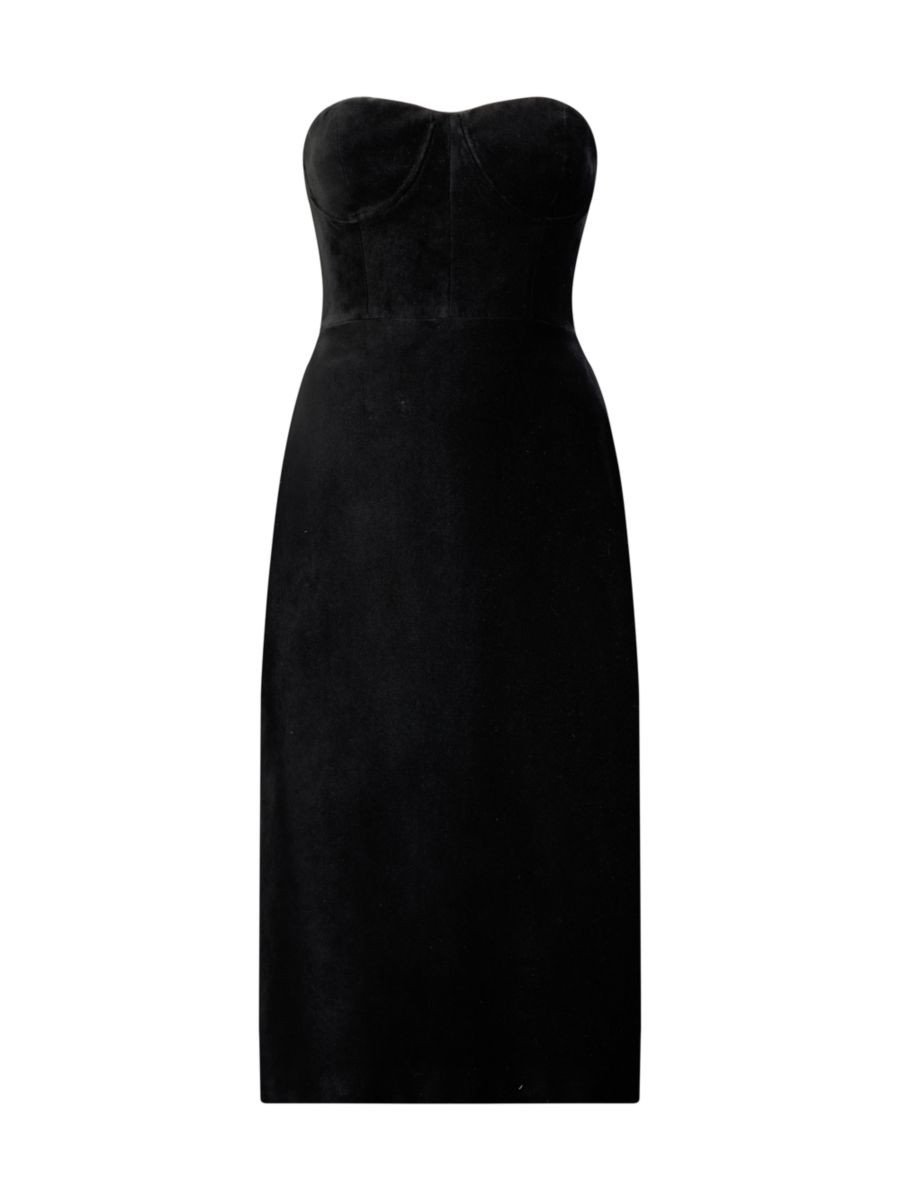 Velvet Bustier Strapless Dress | Saks Fifth Avenue