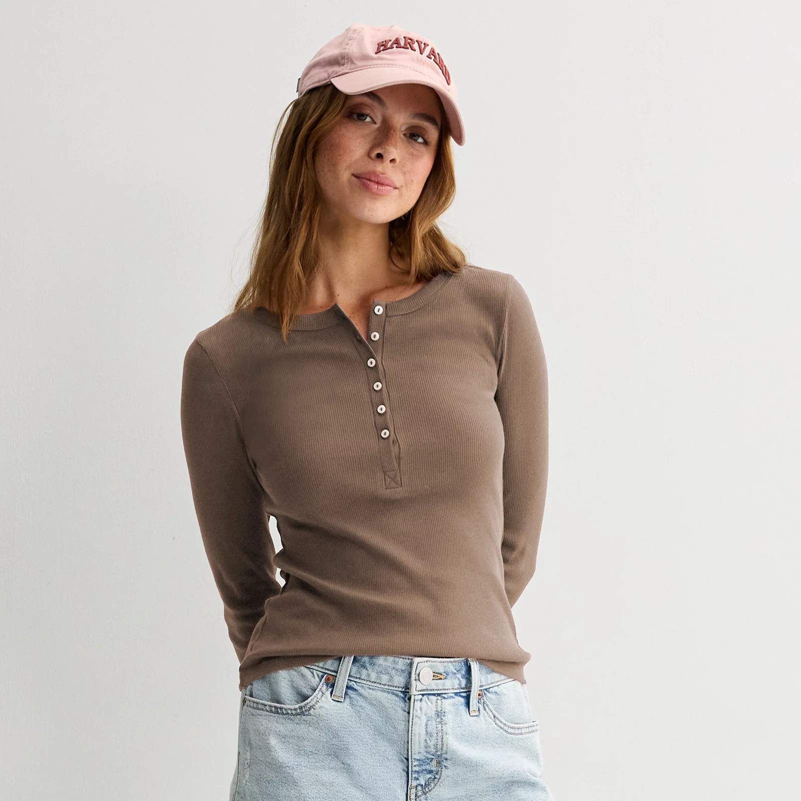 Juniors' SO\u00ae Long Sleeve Henley Top | Kohl's