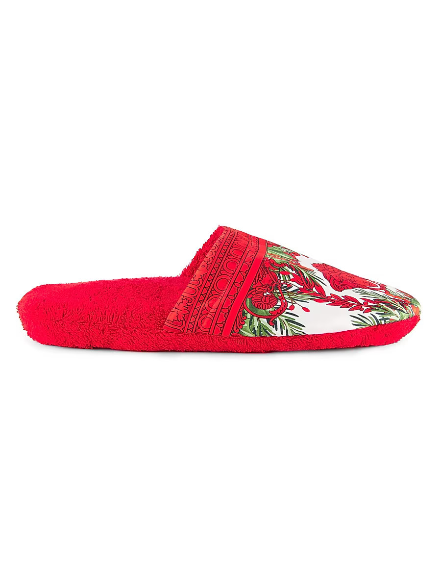 Men's I Love Baroque Medusa Slippers - Red - Size Small | Saks Fifth Avenue