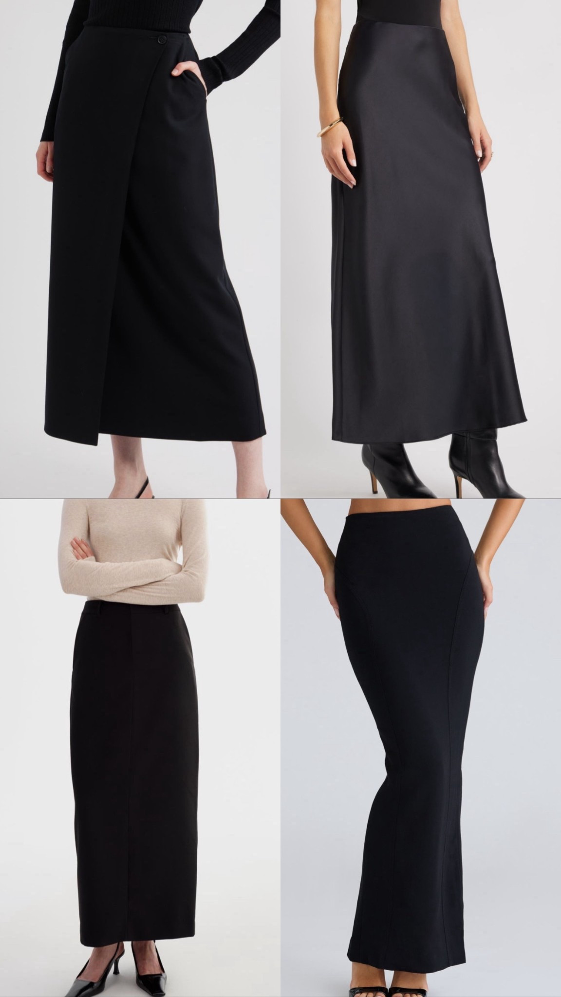 Black maxi || midi skirts || silk skirt 

#LTKMidsize #LTKTall #LTKSaleAlert