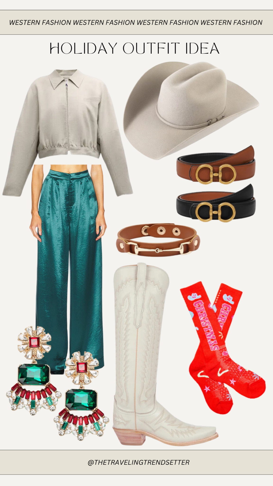 Holiday outfit- Christmas outfit - green pants - Christmas / New Year’s Eve
Western fashion 

#LTKStyleTip #LTKHoliday #LTKSeasonal