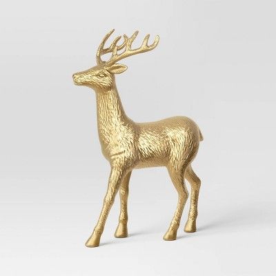 18" Standing Deer Animal Christmas Figurine - Wondershop™ Gold | Target