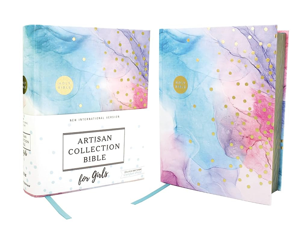 NIV, Artisan Collection Bible for Girls, Cloth over Board, Multi-color, Art Gilded Edges, Red Let... | Amazon (US)