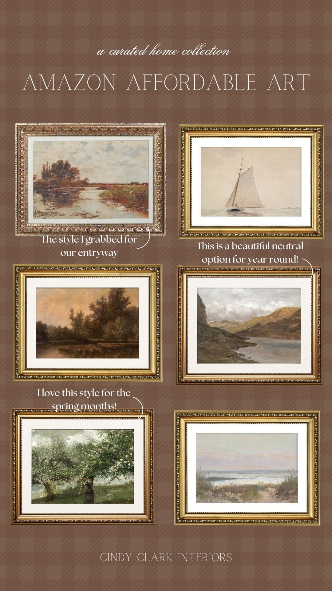 I came across the cutest (and affordable) framed art on Amazon that truly looks designer! The vintage inspired frame paired with the timeless landscape make this piece one that you can style anywhere! It’s going in and out of stock, so linking a few others too. 

#LTKHome