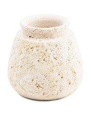 8in Travertine Stone Vase | Marshalls