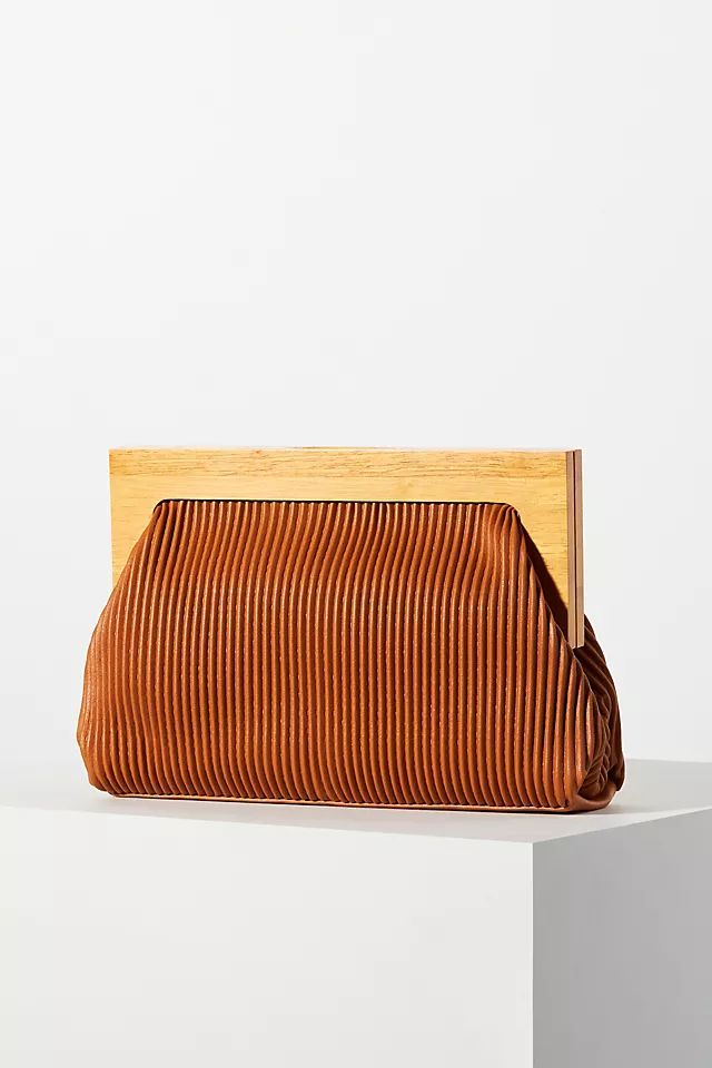 Pleated Vegan Clutch | Anthropologie (US)