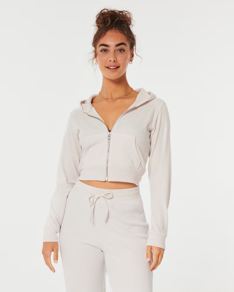 Gilly Hicks Cozy Micro-Waffle Full-Zip | Hollister (US)