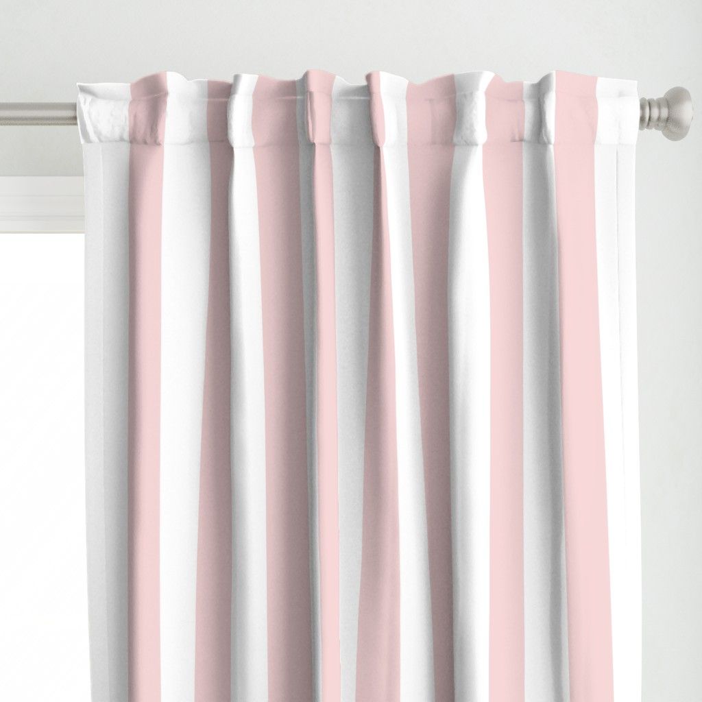 Ballet Slipper and White Cabana Stripe Curtain Panel bydanika_herrick | Spoonflower