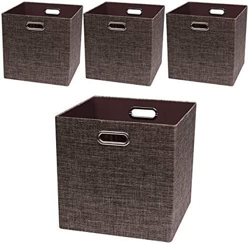 Posprica Storage Basket Bins,13×13 Foldable Storage Boxes Containers for Closet Organizer Shelf ... | Amazon (US)