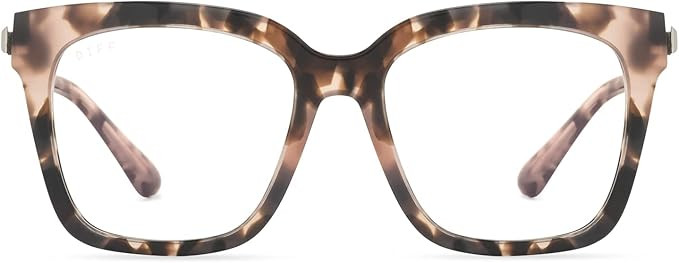DIFF Eyewear Bella Designer Square Oversized Computer Blue Light Blocking Glasses for Women | Amazon (US)