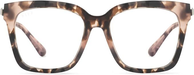 DIFF Eyewear Bella Designer Square Oversized Computer Blue Light Blocking Glasses for Women | Amazon (US)